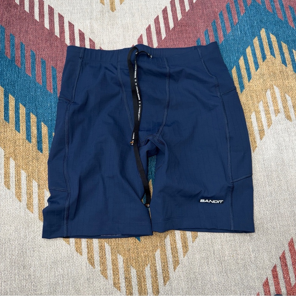 Bandit Running GridLock 7 Pocket Half Tights New York Blue Shorts M
